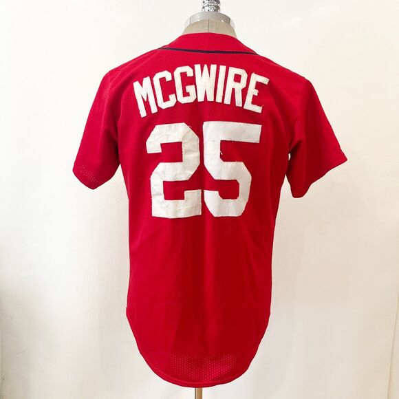 Majestic St. Louis Cardinals Red Jersey Mark McGwire #25 Baseball Vintage - Picture 1 of 6